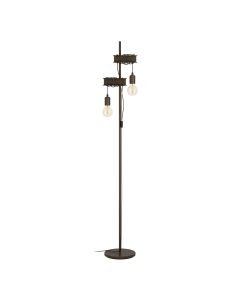 Eglo Lighting - Townshend 4 - 43526 - Antique Brown Black 2 Light Floor Lamp
