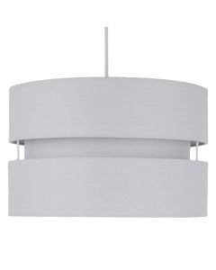 Light Grey Layered Easy Fit Drum Light Shade