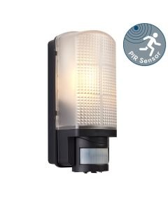 Saxby Lighting - Motion - 48739 - Black Frosted IP44 Outdoor Sensor Bulkhead Light