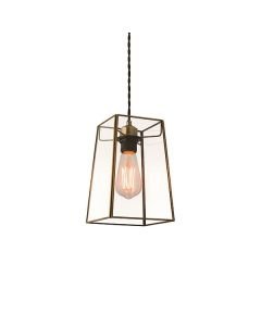 Endon Lighting - Beaumont - 60892 - Antique Brass Clear Glass Easy Fit Pendant Shade