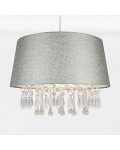 Sparkle Grey Jewelled Easy Fit Light Shade