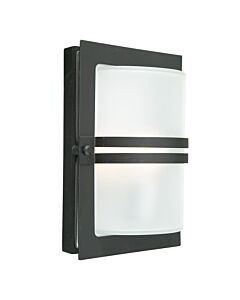 Norlys Lighting - Basel - BASEL-E27-BLK-F - Black Clear Glass IP54 Outdoor Wall Washer Light
