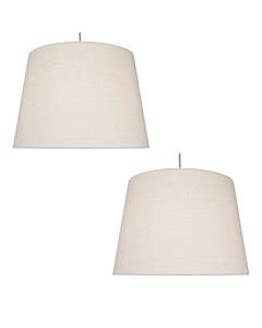 Set of 2 Linen - Natural Linen 31cm Lightshade for Pendants or Lamps