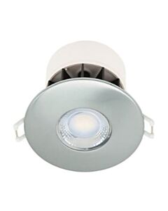 Set of 15 Fire Rated LED Bathroom Downlights - Brushed Steel IP65 Recessed Downlights