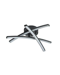 Yardley - Black LED Flush Ceiling Light