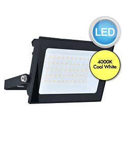 Lutec - Halo - 7801704012 - Black Clear Glass IP65 Outdoor Floodlight