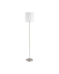 Eglo Lighting - Pasteri - 95164 - Satin Nickel White Floor Lamp