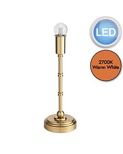 Endon Lighting - Burley Rechargeable - 110458 - LED Aged Brass Touch Base Only Table Lamp