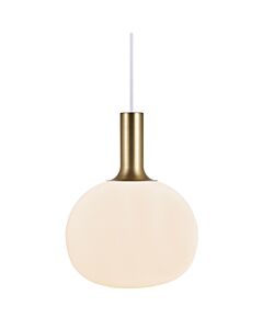 Nordlux - Alton 25 - 47313001 - Brushed Brass Opal Glass Ceiling Pendant Light