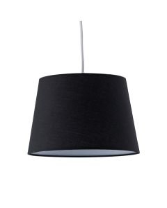 Black Cotton 23cm Tapered Cylinder Pendant or Lamp Shade