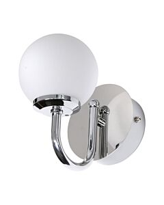 Victoria - Chrome Globe Bathroom Wall Light