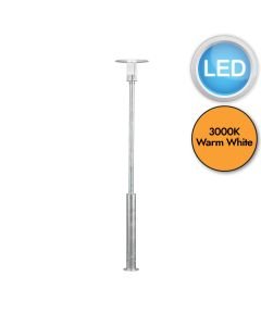 Konstsmide - Mode - 703-320 - LED Galvanized Zinc Clear IP54 Outdoor Lamp Post