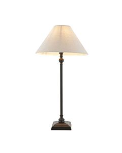 Endon Lighting - Lille - 117828 - Black Natural Table Lamp With Shade