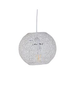 Abaca - White 8" Globe Ceiling Light Shade