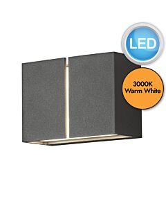 Konstsmide - Pavia - 7877-370 - LED Dark Grey 4 Light IP54 Outdoor Wall Washer Light