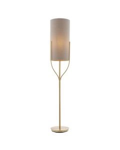 Endon Lighting - Fraser - 95466 - Satin Brass Natural Floor Lamp