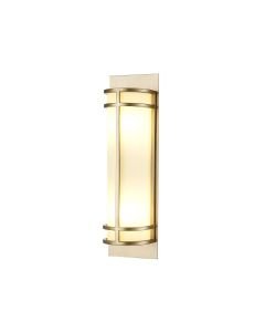 Feiss Lighting - Fusion - FE-FUSION2-PNBR - Natural Brass Opal Glass 2 Light Wall Washer Light