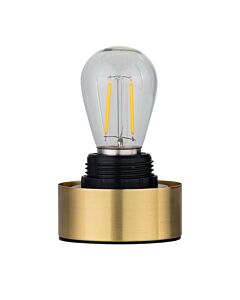 Porter - Satin Brass Battery Operated Lamp Base Only