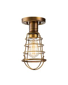 Quoizel Lighting - Mixon - QZ-MIXON-SF-WS - Brass Flush Ceiling Light