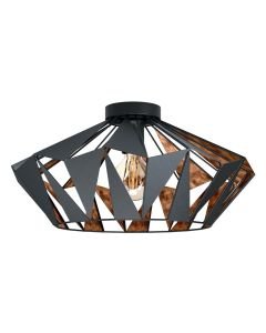 Eglo Lighting - Carlton 6 - 43399 - Black Copper Flush Ceiling Light