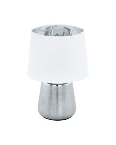 Eglo Lighting - Manalba 1 - 99329 - Silver White Ceramic Table Lamp