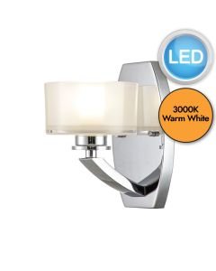 Hinkley Lighting - Meridian - HK-MERIDIAN1-BATH-PC - LED Chrome Opal Glass IP44 Bathroom Wall Light