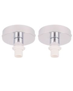 Set of 2 x E14 Flush Ceiling Mounts for Easy Fit Shades