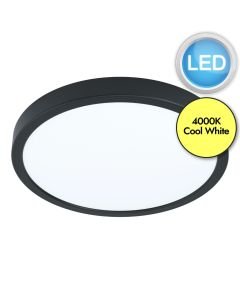Eglo Lighting - Fueva 5 - 99235 - LED Black White Flush Ceiling Light