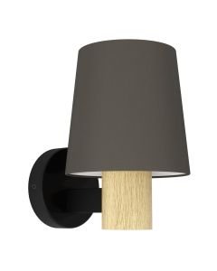 Eglo Lighting - Edale - 43783 - Black Wood Cappuccino Wall Light