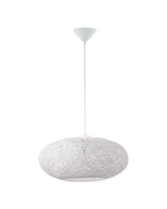 Eglo Lighting - Campilo - 93373 - White Natural Paper String Ceiling Pendant Light