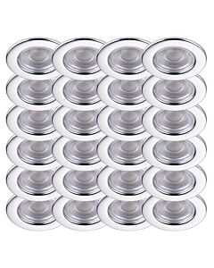 Set of 24 Polished Chrome Fire Rated 6W LED 4000K Recessed Downlights