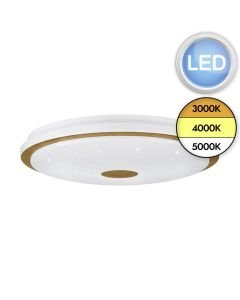 Eglo Lighting - Lanciano 1 - 900599 - LED White Wood Flush Ceiling Light
