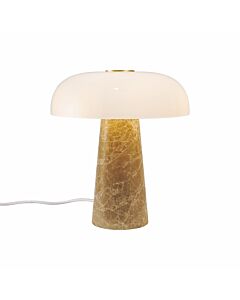 Nordlux - Glossy - 2520015009 - Beige Marble White Glass Table Lamp