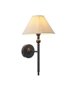 Endon Lighting - Lille - 117826 - Black Natural Wall Light