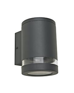 Lutec - Lins - 5604701118 - Dark Grey Clear Glass IP44 Outdoor Wall Washer Light