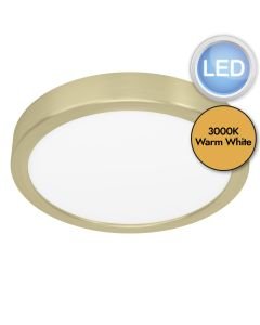 Eglo Lighting - Fueva 5 - 900181 - LED Brushed Brass White Flush Ceiling Light