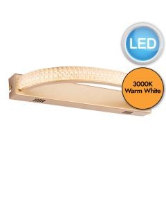 Endon Lighting - Lorenzo - 97611 - LED Gold Clear Wall Washer Light