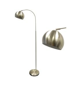 Satin Nickel Curved Dome Floor Lamp
