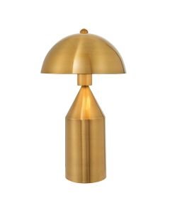 Endon Lighting - Nova - 90522 - Antique Brass White Table Lamp