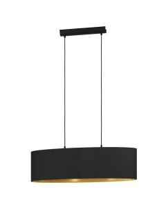 Eglo Lighting - Zaragoza - 900147 - Black 2 Light Bar Ceiling Pendant Light