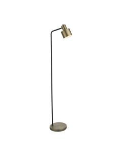 Endon Lighting - Mayfield - 95465 - Antique Brass Black Floor Reading Lamp
