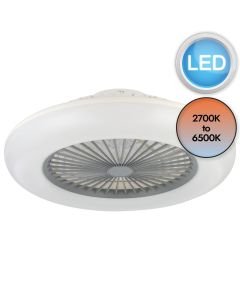 Eglo Lighting - Sayulita-L - 35144 - LED White Grey Milky 3 Light Ceiling Fan