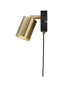 Nordlux - Explore - 2113251035 - Brushed Brass Black Plug In Spotlight