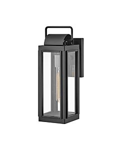Hinkley Lighting - Sag Harbor - HK-SAG-HARBOR-S-BK - Black Clear Glass IP44 Outdoor Wall Light