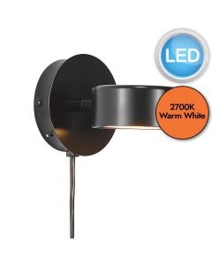 Nordlux - Clyde - 2010821003 - LED Black Plug In Reading Wall Light