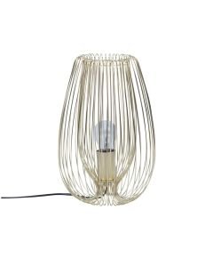 Satin Gold Wire 60W E27 Table Lamp