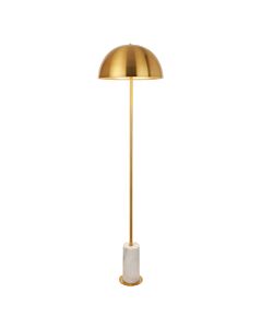 Bert - Aged Brass White Marble Floor Lamp