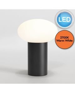 Astro Lighting - Zeppo - 1176019 - LED Black Opal Glass Touch Table Lamp