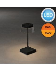 Konstsmide - Scilla - 7816-750 - LED Black IP54 Battery Outdoor Portable Lamp