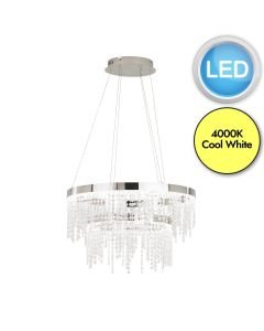 Eglo Lighting - Antelao - 39281 - LED Chrome Clear Glass Ceiling Pendant Light